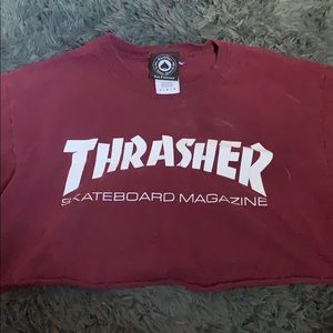 reworked cropped thrasher tee petite